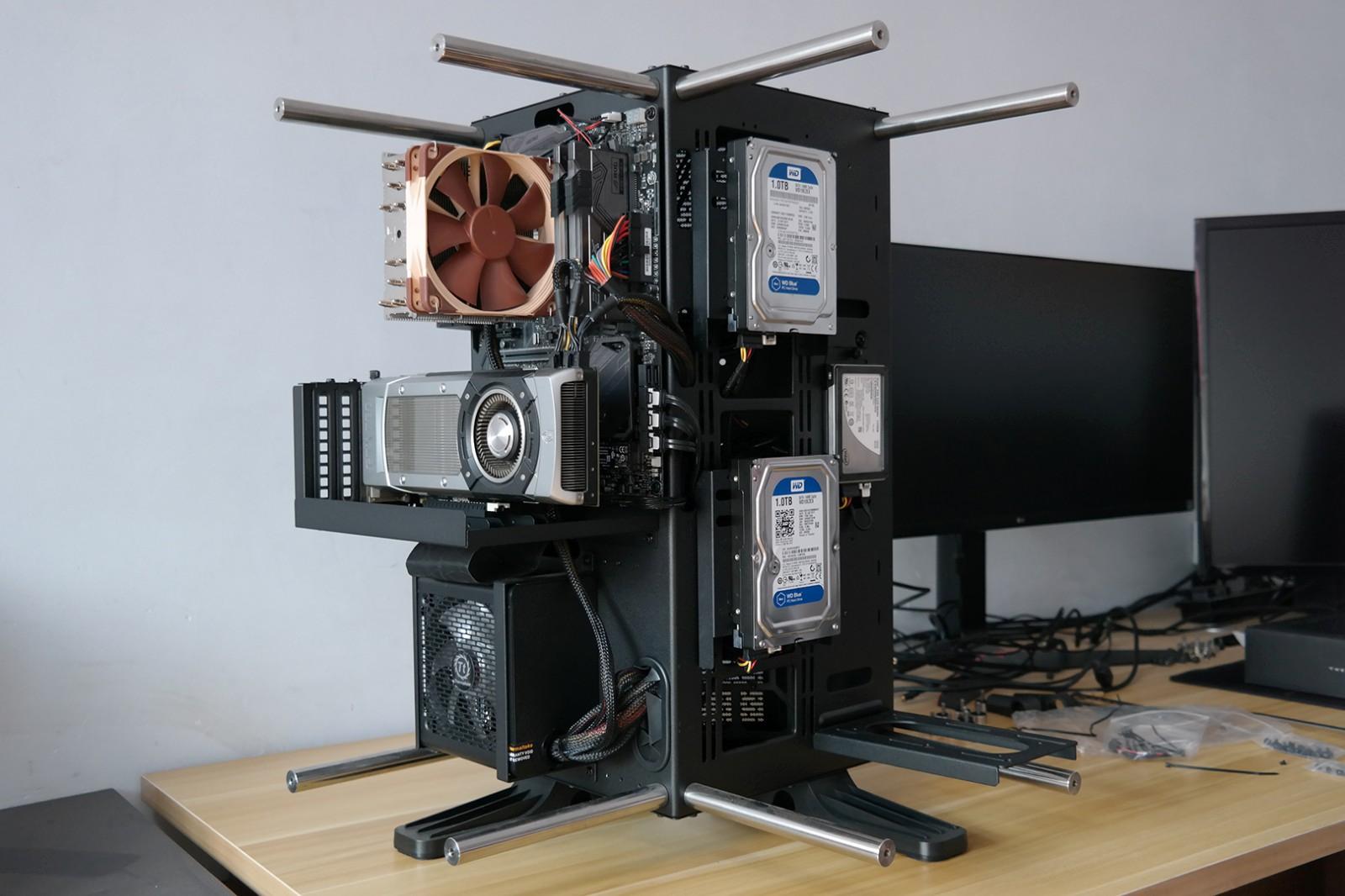 水冷散热电脑装机全过程,tt水冷装机