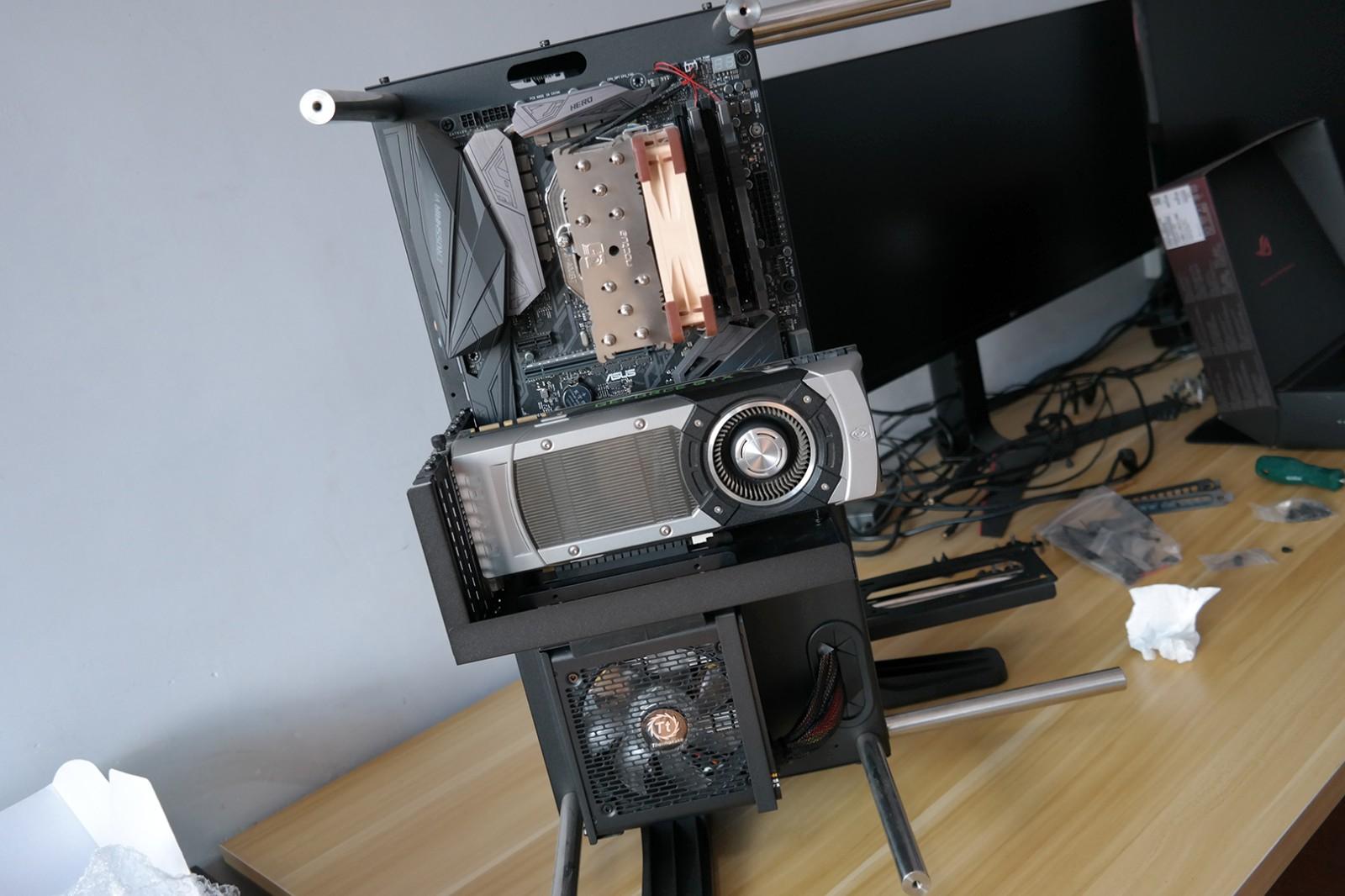 水冷散热电脑装机全过程,tt水冷装机