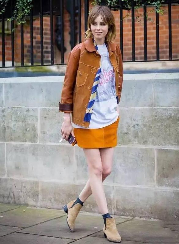 一步裙职场装高级感,时尚一步花色裙