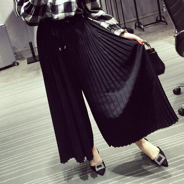 雪纺垂感阔腿裤质感,显瘦阔腿裤雪纺