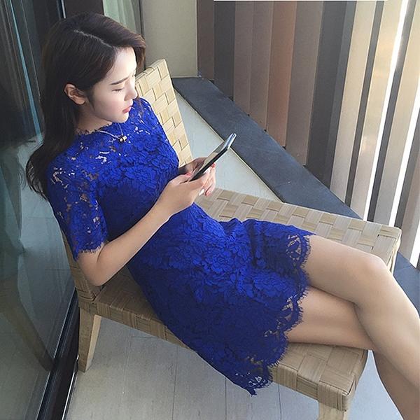 连衣裙紧身蕾丝,低腰蕾丝连衣裙