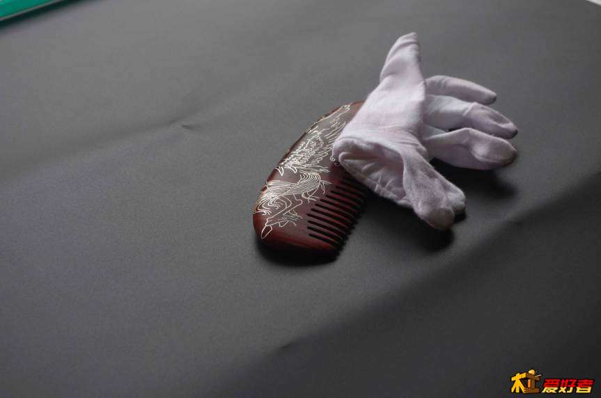 印度小叶紫檀镶银丝,小叶紫檀木梳嵌银丝