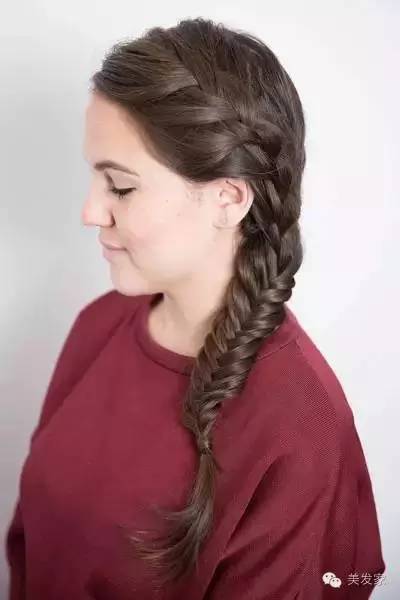 彩绳编发教程图解慢动作,中短发编发发型扎法图解