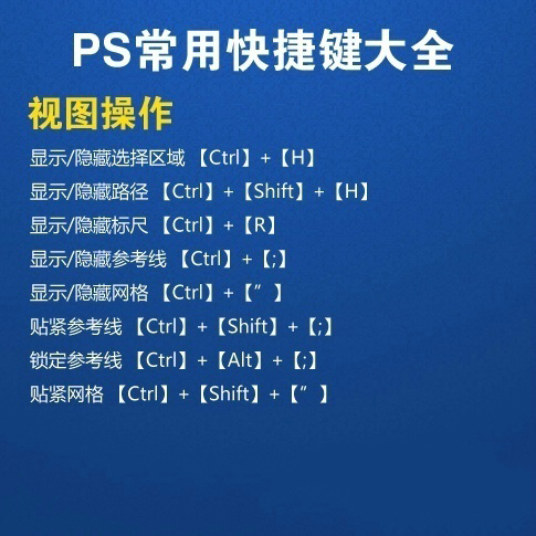 0基础怎么学习PSPhotoshop常用快捷键大全送给你