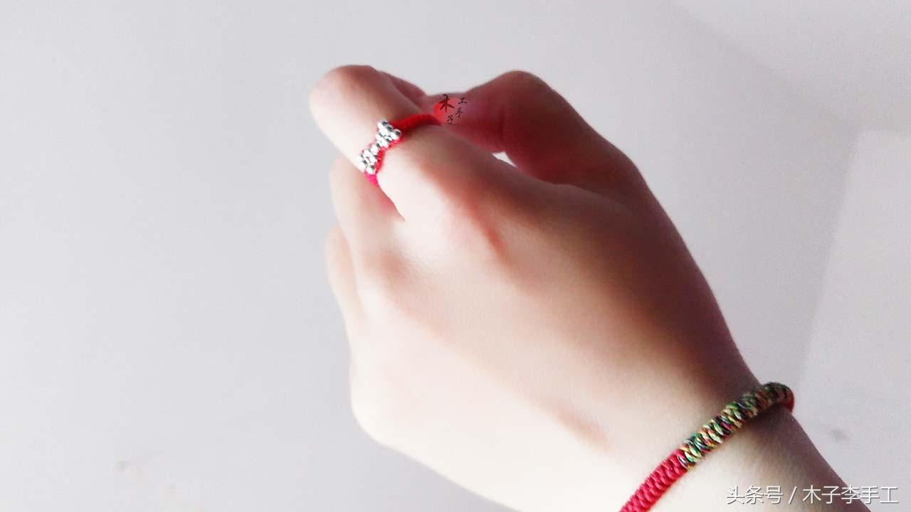 黄金蝴蝶结戒指编绳最新款式,小米珠蝴蝶结戒指串珠教程