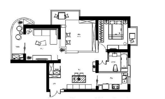 小户型全屋榻榻米极简,一居两卧小户型床榻榻米