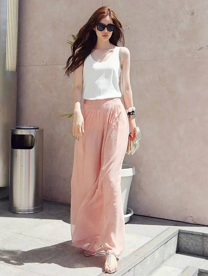 阔腿裤裙裤夏季搭配,时尚阔腿裤裙裤搭配