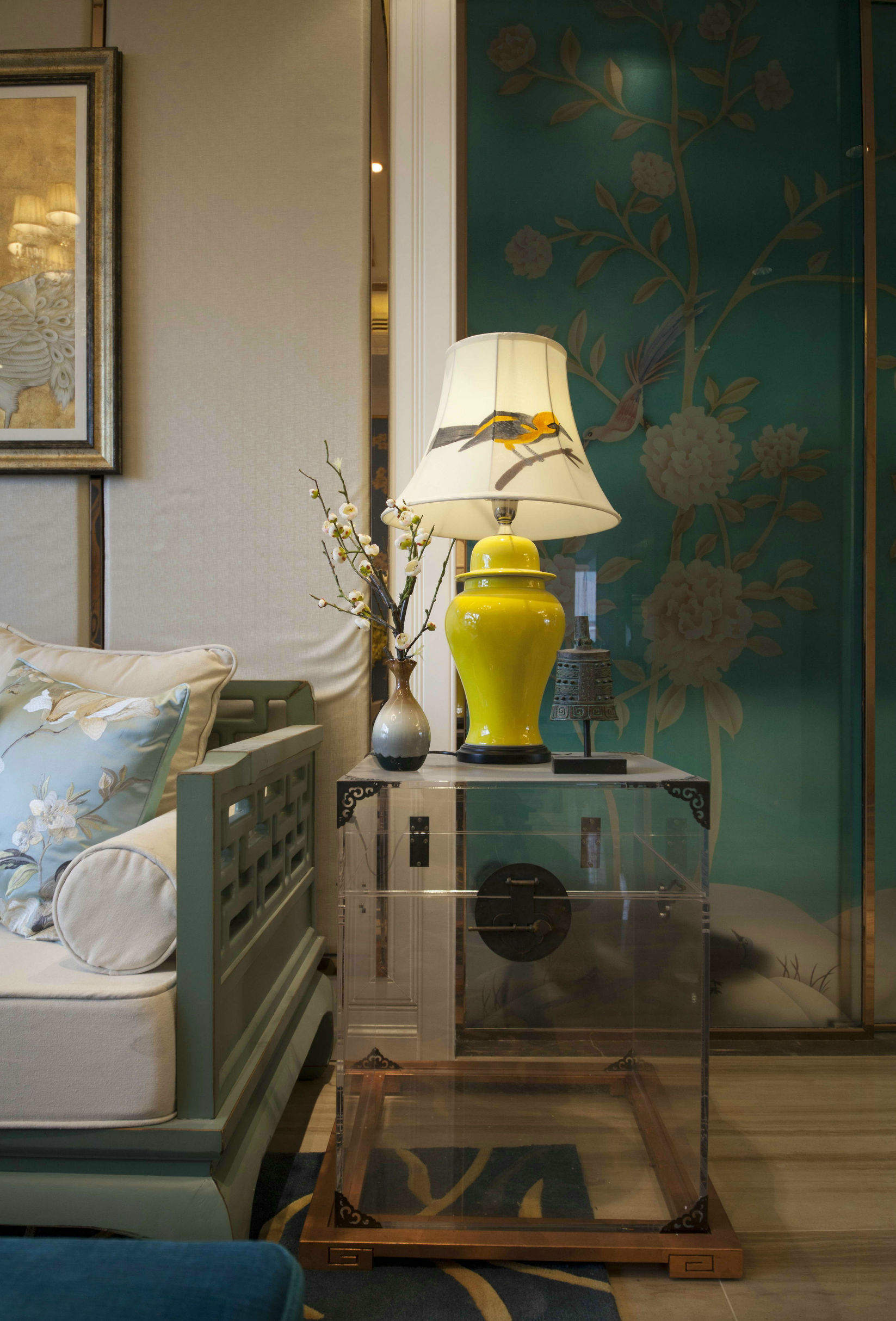 翡翠绿软包椅,石家庄豪门府邸