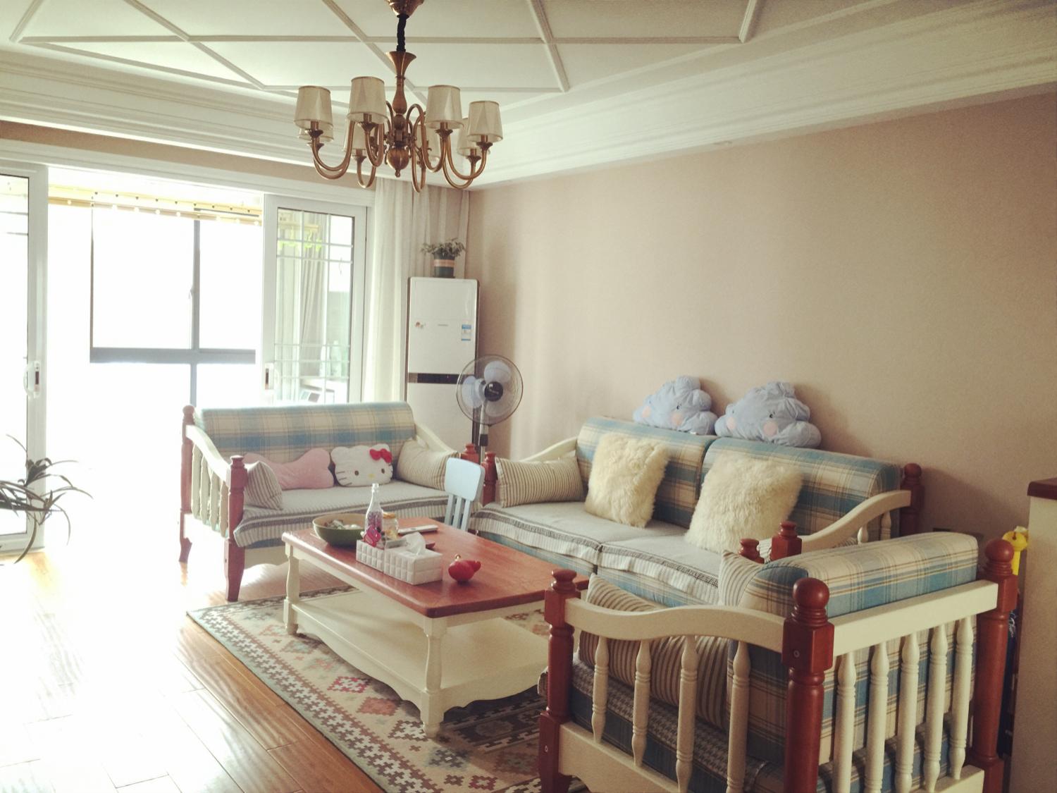 三室两厅两卫美式田园混搭婚房毕业照