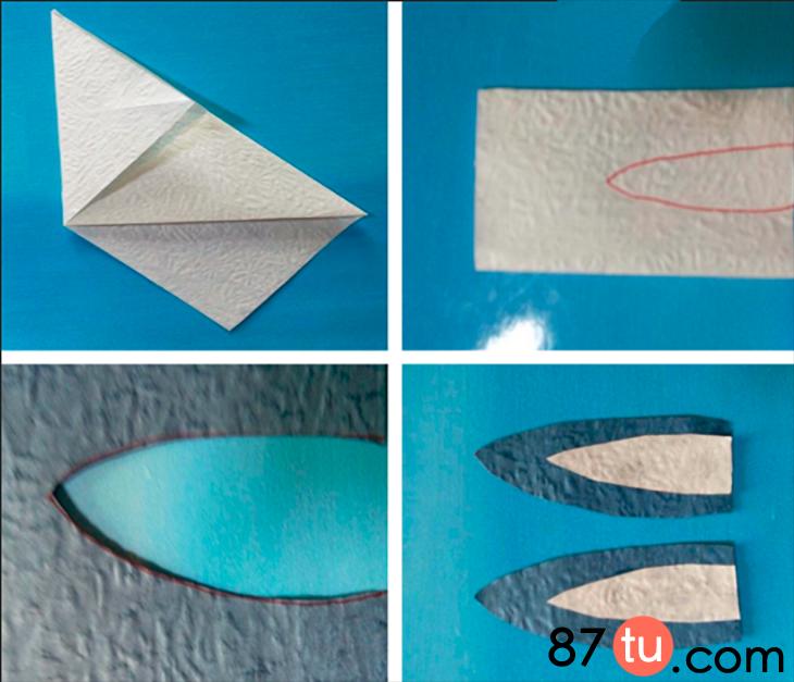 兔兔书签折纸教程,亲子手工小白兔折纸