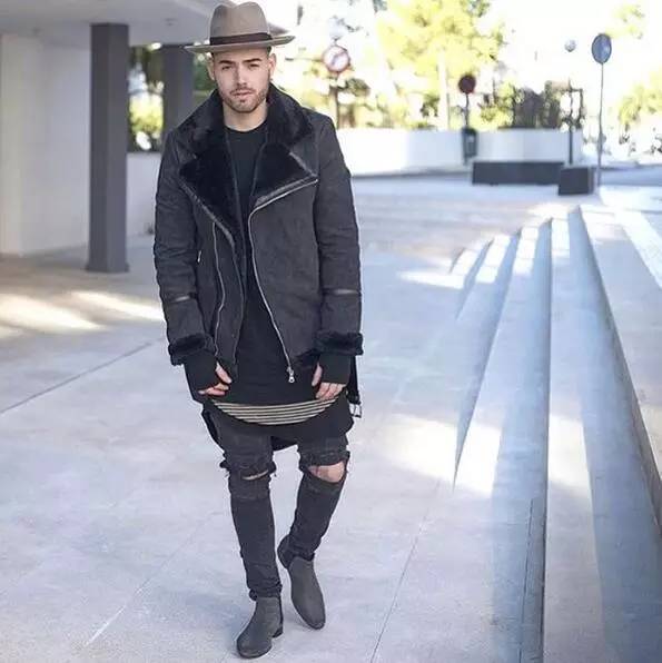 复古保暖夹克,belstaff剪羊毛飞行员夹克