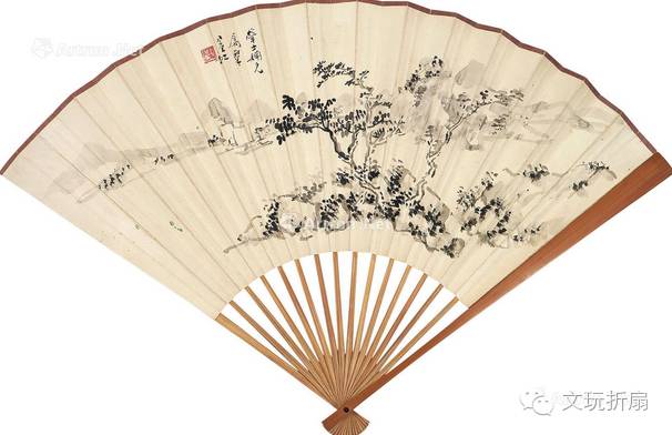 扇面作品65幅扇子拍卖价格,清代十三行檀香折扇拍卖价格