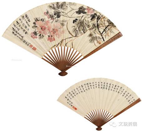 扇面作品65幅扇子拍卖价格,清代十三行檀香折扇拍卖价格