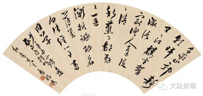 扇面作品65幅扇子拍卖价格,清代十三行檀香折扇拍卖价格