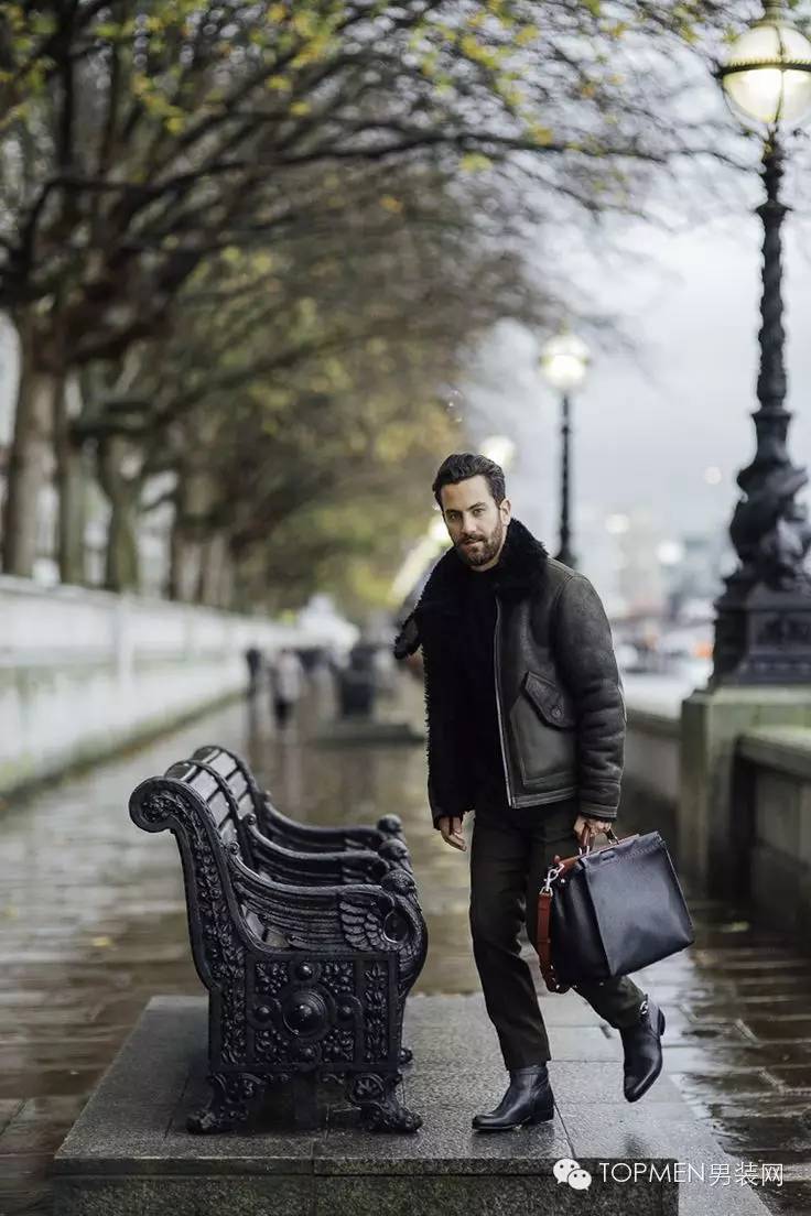 复古保暖夹克,belstaff剪羊毛飞行员夹克