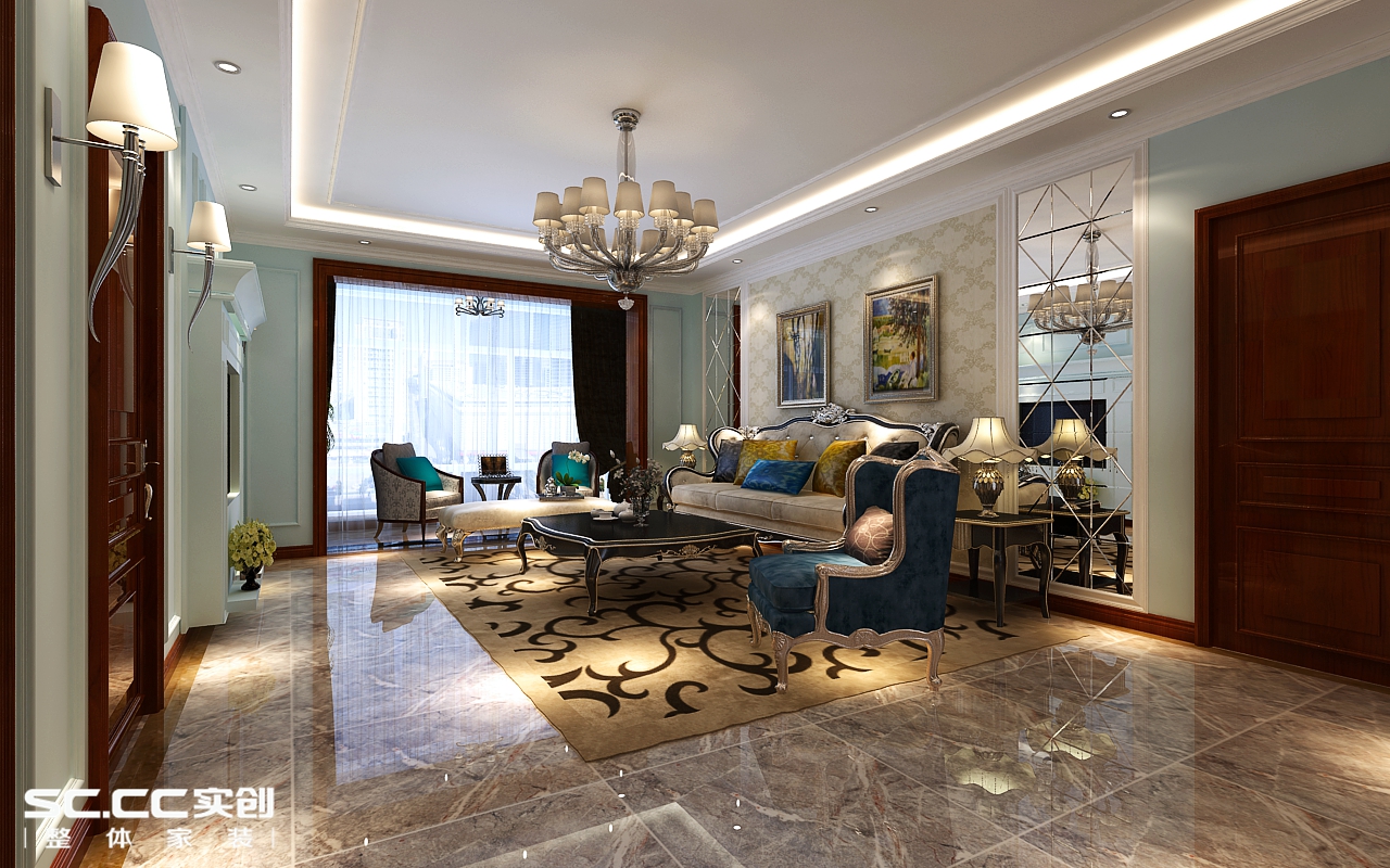 14万简欧装修效果图,14万装修90平方房子效果图