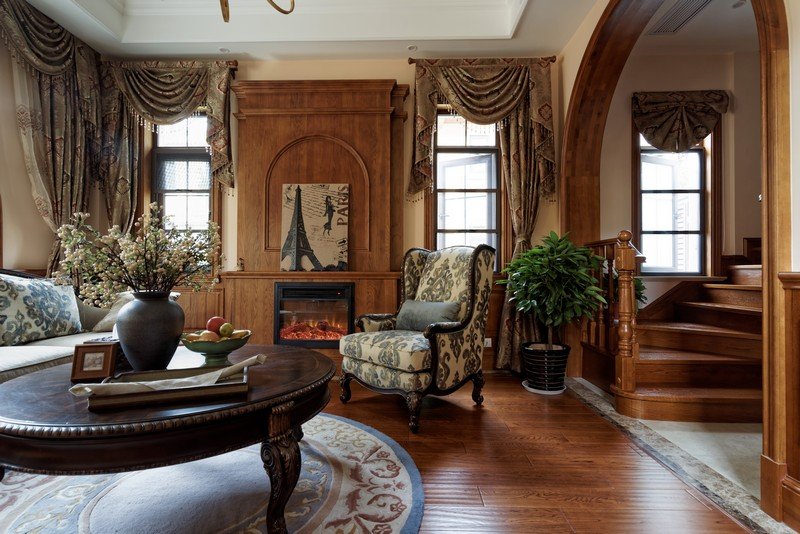 美式轻奢硬装100平,6万软装硬装90平