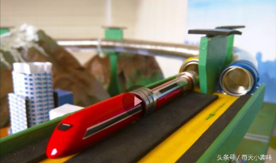 磁悬浮小火车小制作方法,自制磁吸小火车