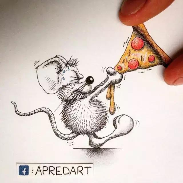 一只聪明的老鼠故事插画,可爱的插画老鼠