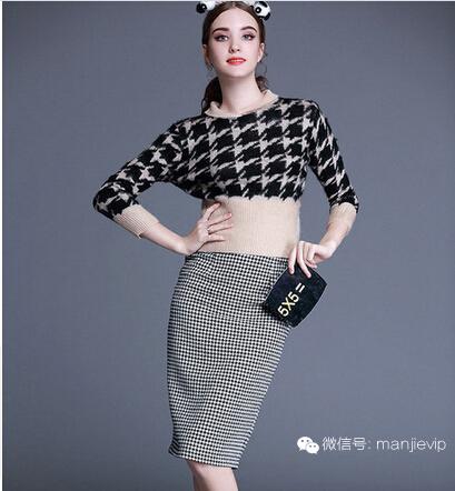 千鸟格毛呢外套女图片 (千鸟格毛呢外套女款时尚潮流)