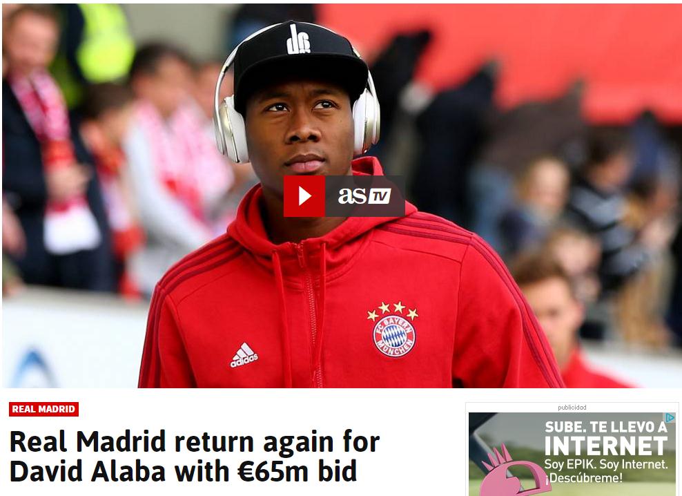 博格巴对战皇马,阿斯报谈伯纳乌球场