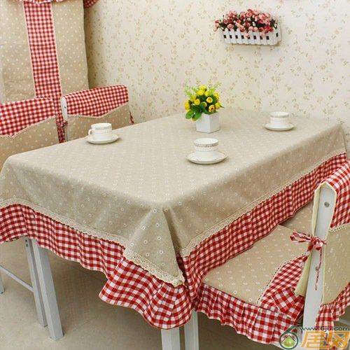 田园风桌布氛围感,田园风格桌布配蕾丝桌布效果