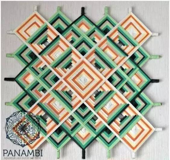 用毛线和竹棍编十字架,木棍编织方法图解