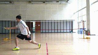 羽毛球步法要领动态图,少儿羽毛球基本动作入门步法练习