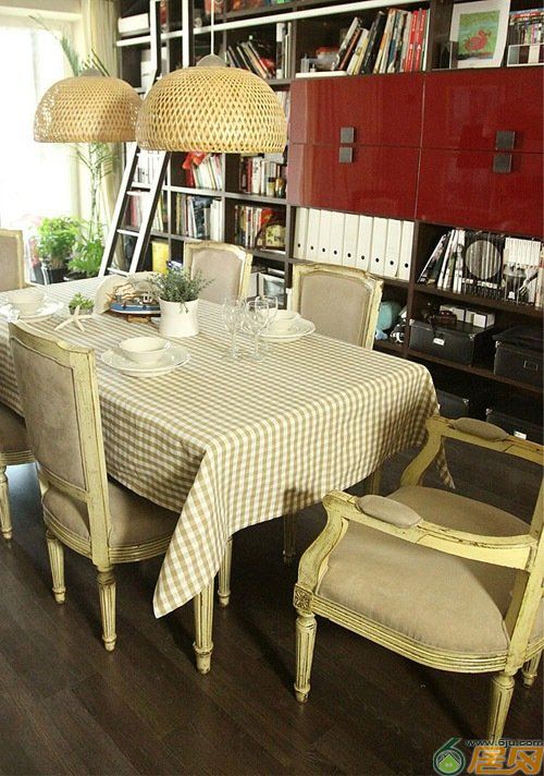 田园风桌布氛围感,田园风格桌布配蕾丝桌布效果