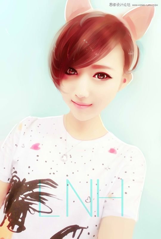 ps手绘可爱图案教程,ps人像卡通手绘效果