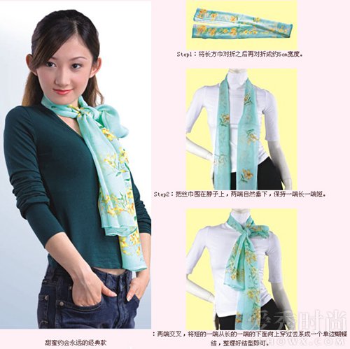 大丝巾丝巾扣的系法大全,三角丝巾的系法图解视频