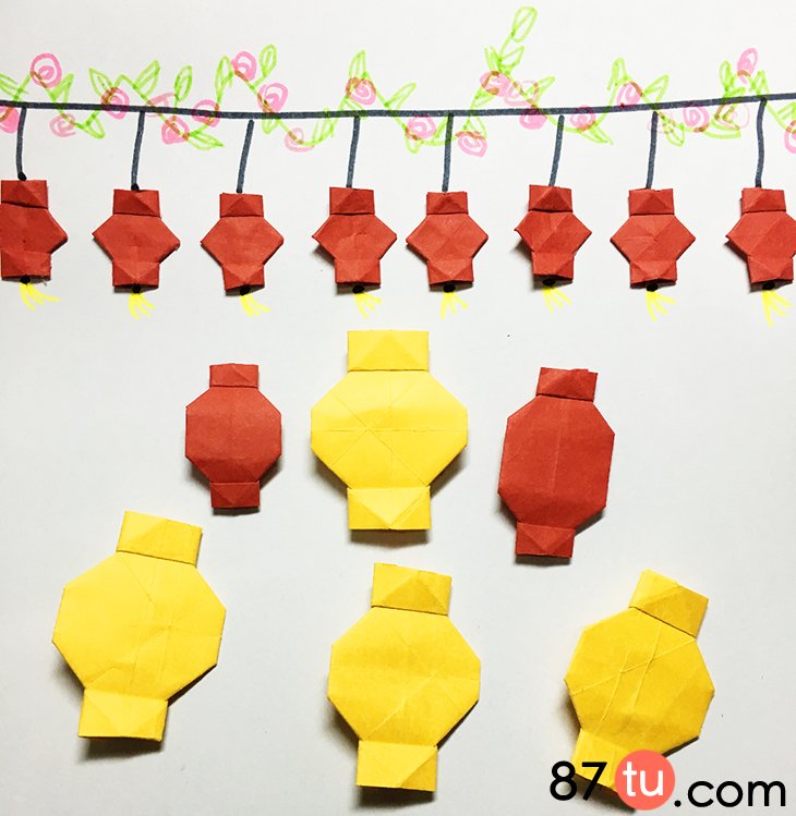 折纸小灯笼做法大全图解,折纸王子折纸灯笼