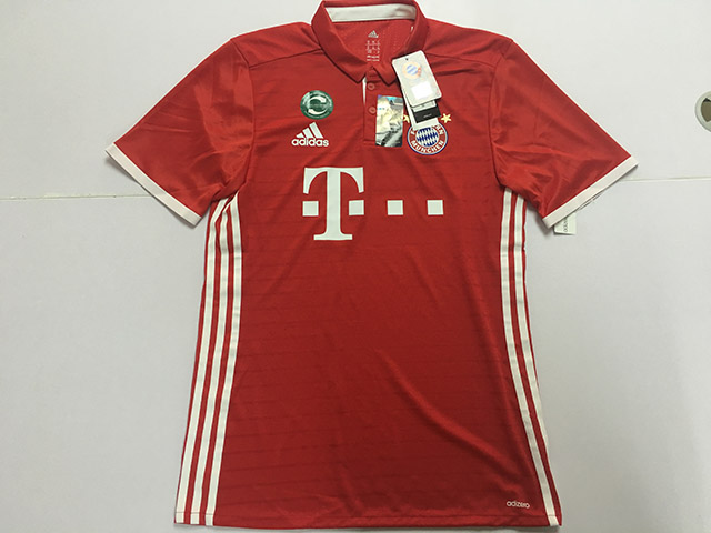 拜仁球衣1617鉴别,拜仁主客场球衣