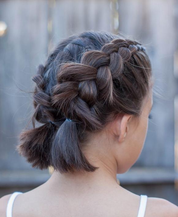 儿童女生短头发辫子编织教学,短头发怎么编织辫子视频