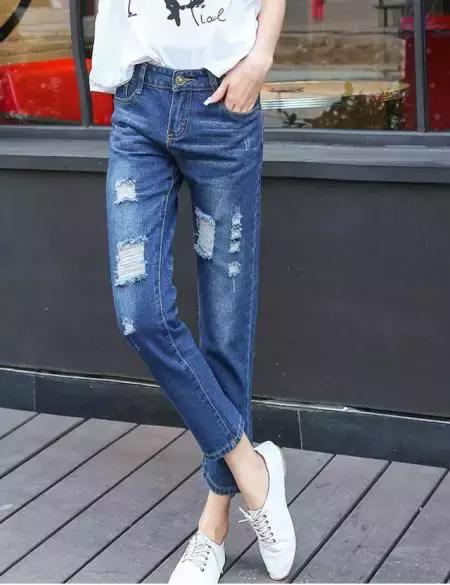 高圆圆秋冬穿搭牛仔裤,高圆圆蓝色牛仔直筒裤穿搭