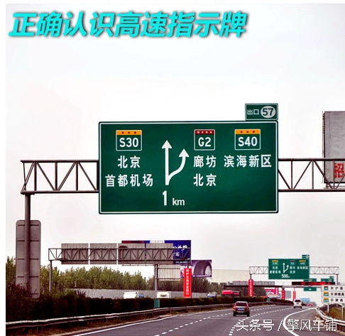高速路标指示牌怎么看路,高速路指示标志牌图文解释