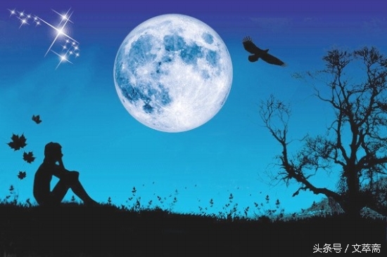 夜晚的月亮总是让人惆怅,柔和的月光句子