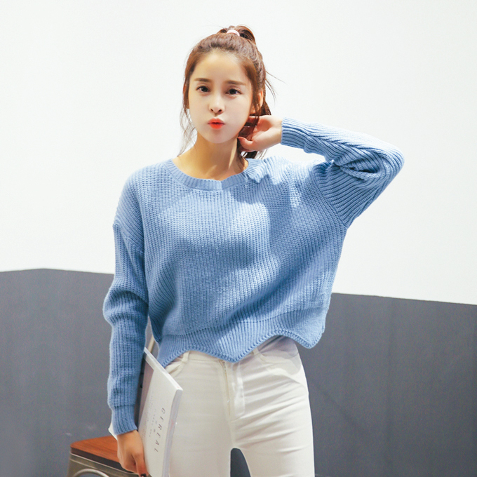 复古韩系宽松慵懒风毛衣,韩系毛衣轻奢小众高级感