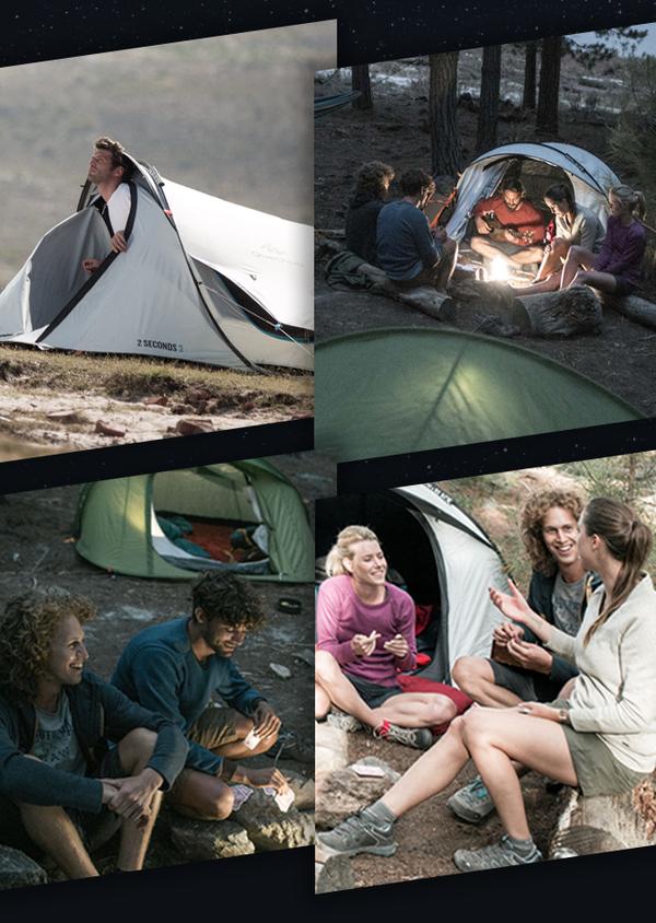 青春值得挥霍：大自然迪卡侬瑜伽三件套+2秒快开双人帐篷