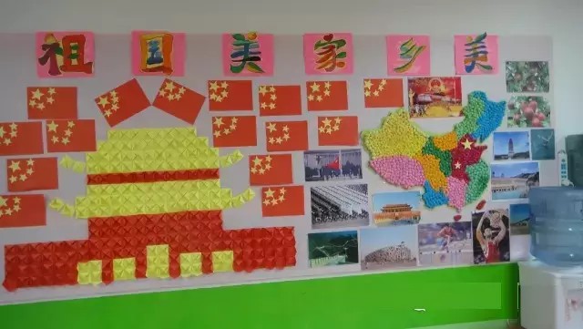 幼儿园教室秋季墙面布置简单大方,秋季国庆节中秋幼儿园教室墙面布置