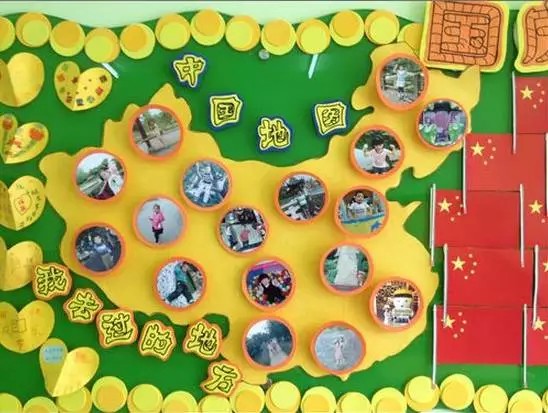 幼儿园教室秋季墙面布置简单大方,秋季国庆节中秋幼儿园教室墙面布置