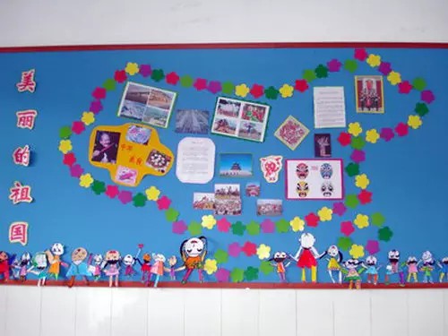 幼儿园教室秋季墙面布置简单大方,秋季国庆节中秋幼儿园教室墙面布置