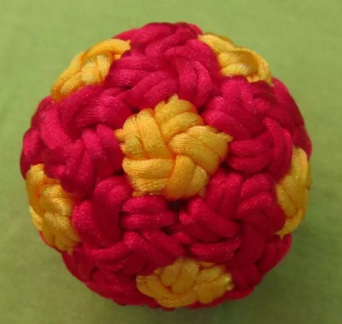 中国结球钥匙扣编法教程,中国结编织球教程