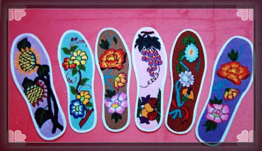 沂蒙花鞋垫编织视频,沂蒙绒线鞋垫教程