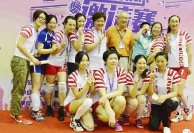 2020年上海市排球联盟比赛,业余排球比赛现场