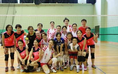 2020年上海市排球联盟比赛,业余排球比赛现场