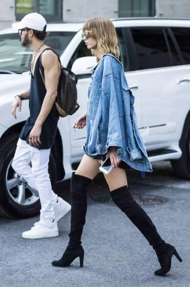 比较潮流好看的牛仔外套,牛仔外套时髦