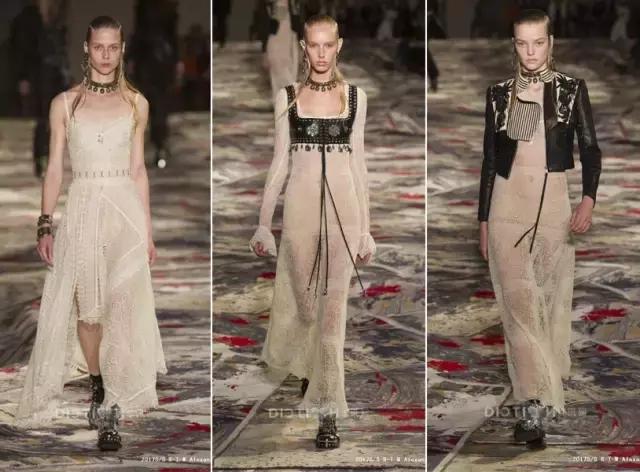 时装周盛世美颜观众,mcqueen24年秋冬走秀解析