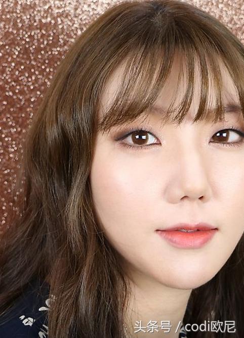 单眼皮可爱韩妆眼妆,适合画韩系妆的眼影单眼皮