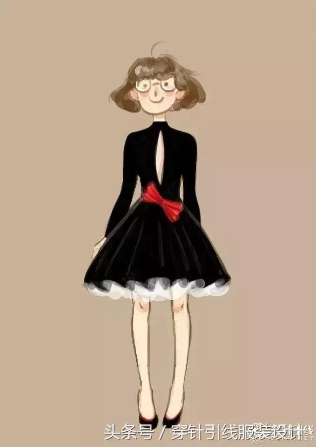 中世纪服装插画,女特工服装插画